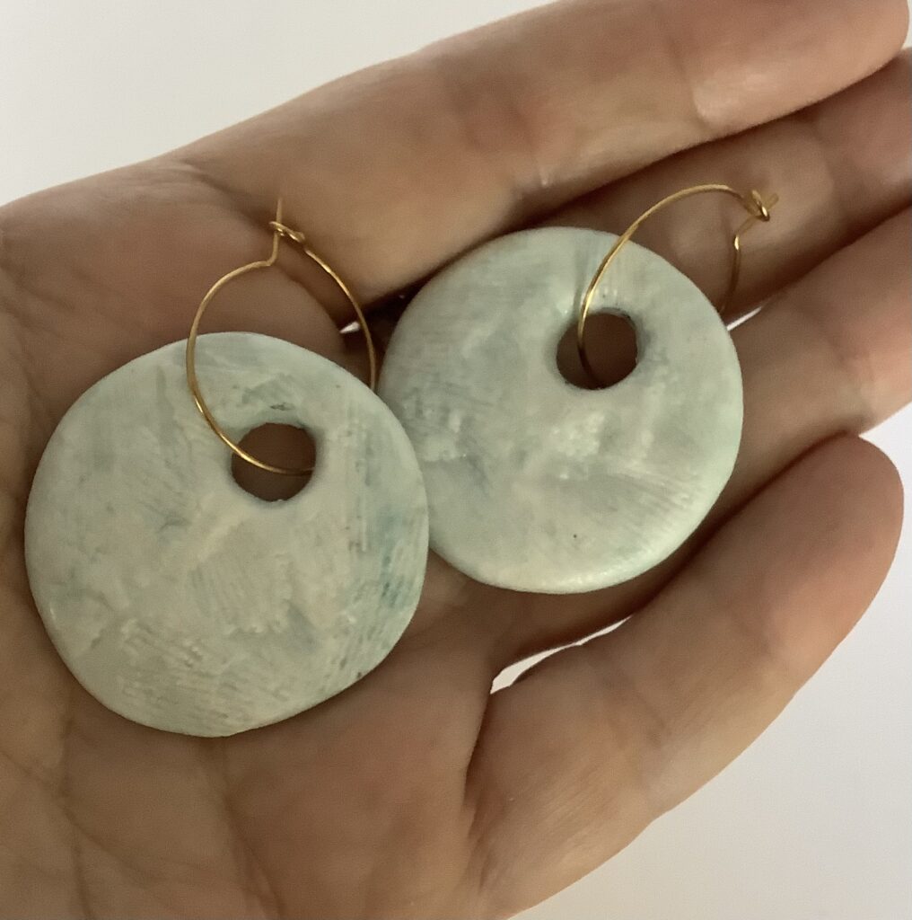 Boucles d'oreille écume de mer