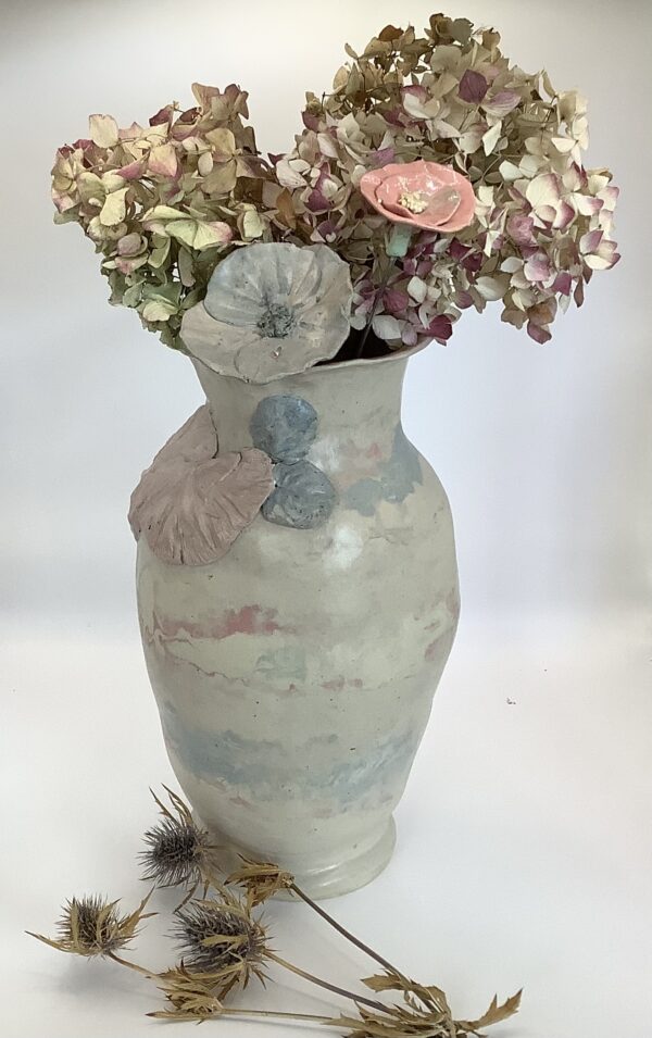 Vase grès coloré